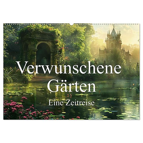 Verwunschene Gärten - Eine Zeitreise (Wandkalender 2025 DIN A2 quer), CALVENDO Monatskalender, Calvendo, Simone Wunderlich