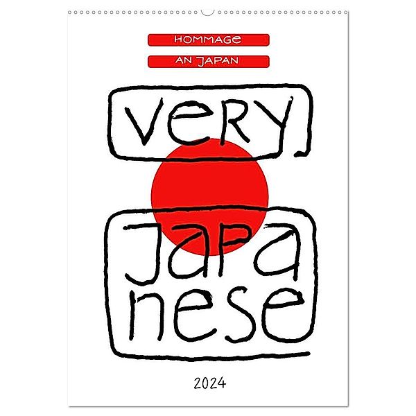 Very Japanese - Hommage an Japan (Wandkalender 2024 DIN A2 hoch), CALVENDO Monatskalender, Rike Peters