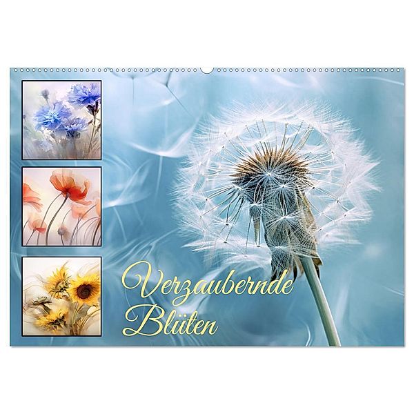 Verzaubernde Blüten (Wandkalender 2024 DIN A2 quer), CALVENDO Monatskalender, Cathrin Illgen