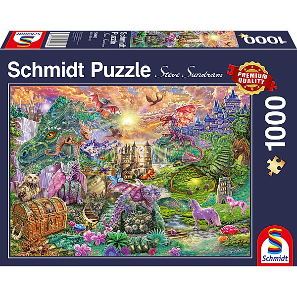 SCHMIDT SPIELE Verzaubertes Drachenland (Puzzle), Steve Sundram