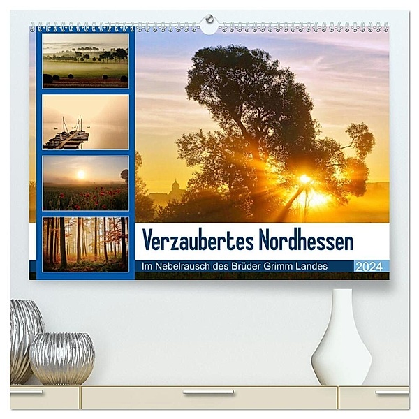 Verzaubertes Nordhessen (hochwertiger Premium Wandkalender 2024 DIN A2 quer), Kunstdruck in Hochglanz, Lutz Klapp