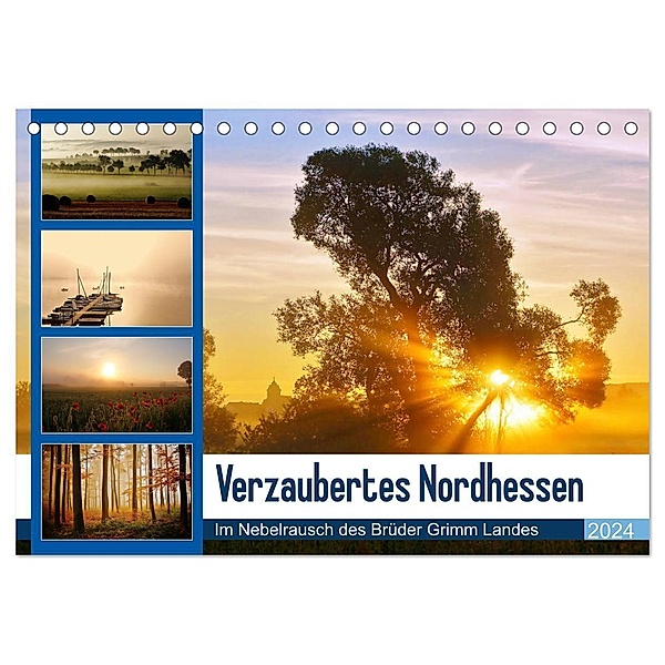 Verzaubertes Nordhessen (Tischkalender 2024 DIN A5 quer), CALVENDO Monatskalender, Lutz Klapp