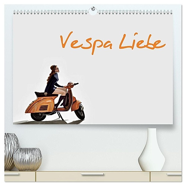 Vespa Liebe (hochwertiger Premium Wandkalender 2024 DIN A2 quer), Kunstdruck in Hochglanz, (c)2022 by insideportugal