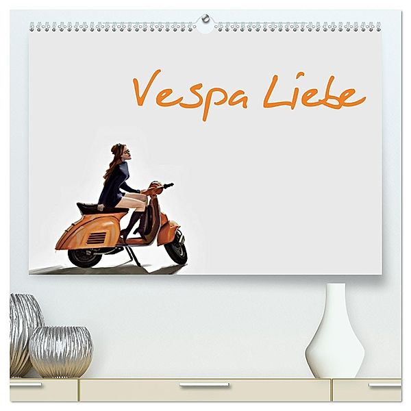 Vespa Liebe (hochwertiger Premium Wandkalender 2025 DIN A2 quer), Kunstdruck in Hochglanz, Calvendo, (c)2022 by insideportugal