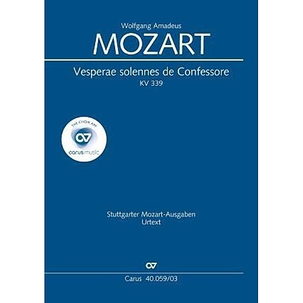 Vesperae solennes de Confessore KV 339, Klavierauszug, Wolfgang Amadeus Mozart