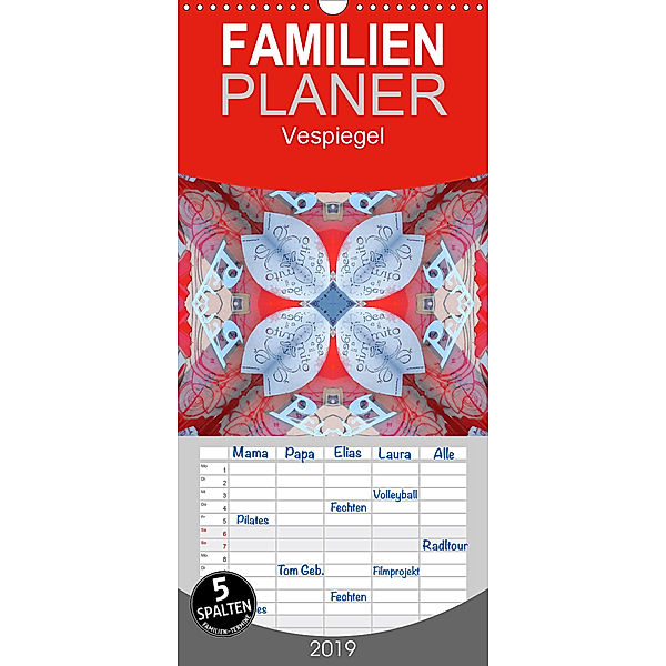 Vespiegel - Familienplaner hoch (Wandkalender 2019 , 21 cm x 45 cm, hoch), Simone Borghini