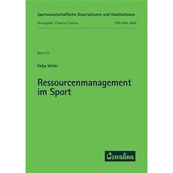 Vetter, K: Ressourcenmanagement im Sport, Katja Vetter