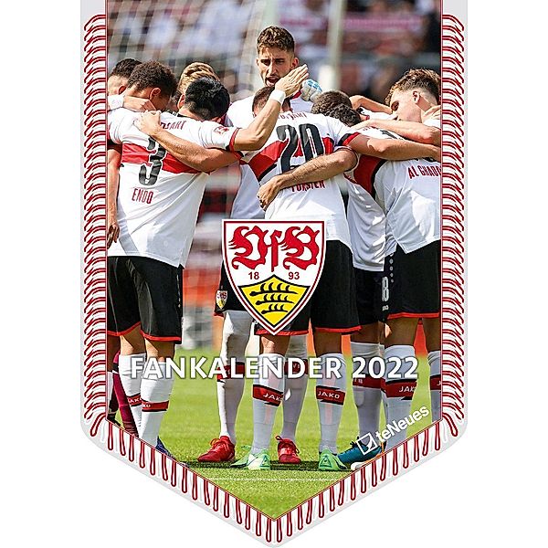 VfB Stuttgart 2022 - Bannerkalender - Fan-Kalender - Fußball-Kalender - 29,7x42 - Sport