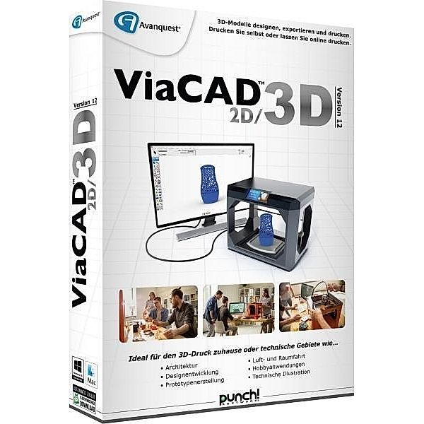 ViaCAD 12 2D/3D, 1 Code in a Box