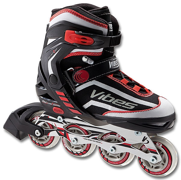 Vibes Inlineskates, Alu-Chassis, rot, Größe 34 - 37