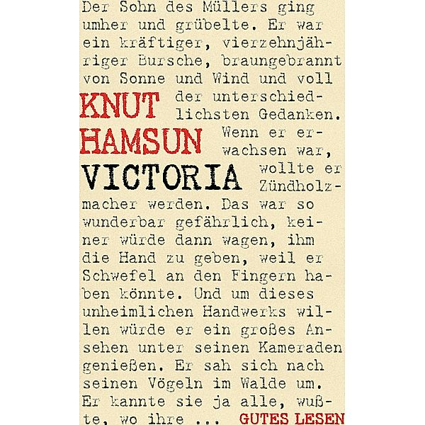 Victoria - Die Geschichte einer Liebe, Knut Hamsun