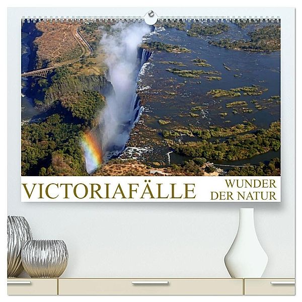 VICTORIAFÄLLE Wunder der Natur (hochwertiger Premium Wandkalender 2024 DIN A2 quer), Kunstdruck in Hochglanz, Wibke Woyke