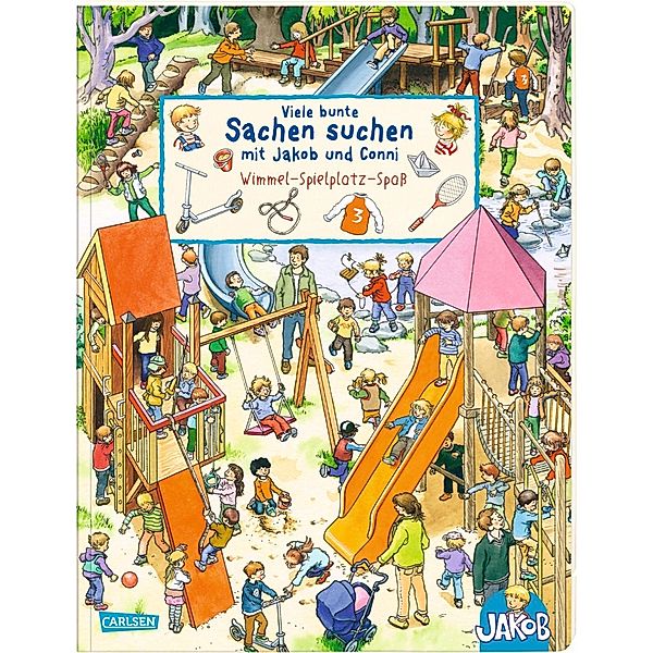 Viele bunte Sachen suchen mit Jakob und Conni - Wimmel-Spielplatz-Spaß, Julia Hofmann, Peter Friedl