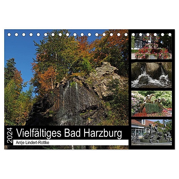 Vielfältiges Bad Harzburg (Tischkalender 2024 DIN A5 quer), CALVENDO Monatskalender, Antje Lindert-Rottke