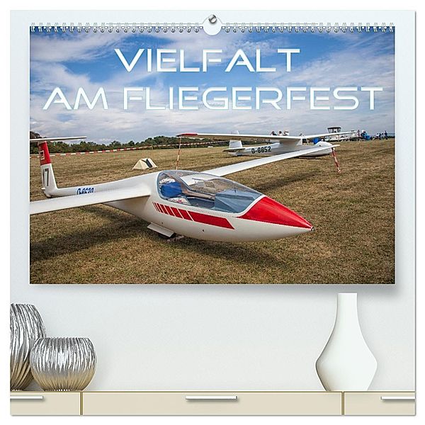 Vielfalt am Fliegerfest (hochwertiger Premium Wandkalender 2025 DIN A2 quer), Kunstdruck in Hochglanz, Calvendo, Liselotte Brunner-Klaus