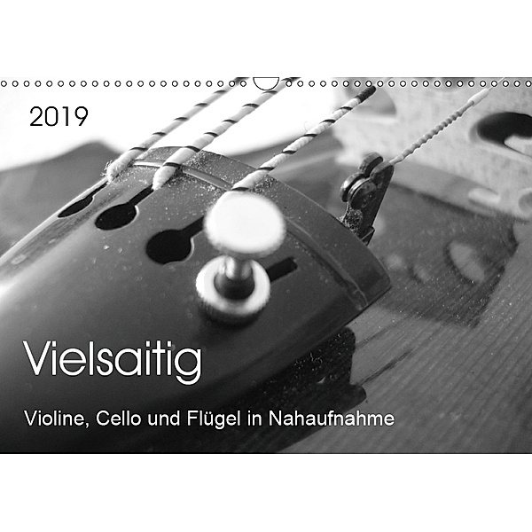 Vielsaitig - Violine, Cello und Flügel in Nahaufnahme (Wandkalender 2019 DIN A3 quer), Nicole Ziegler