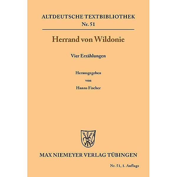 Vier Erzählungen / Altdeutsche Textbibliothek Bd.51, Herrand von Wildonie