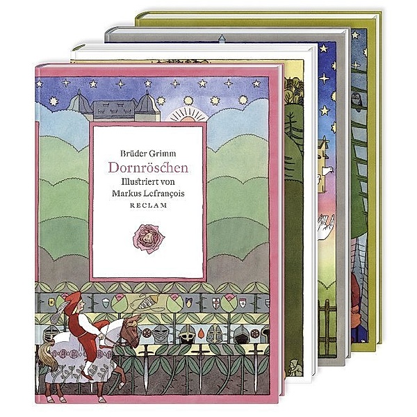Vier illustrierte Märchenklassiker: Aschenputtel, Dornröschen, Hänsel und Gretel, Schneewittchen, 4 Bde., Jacob Grimm, Wilhelm Grimm