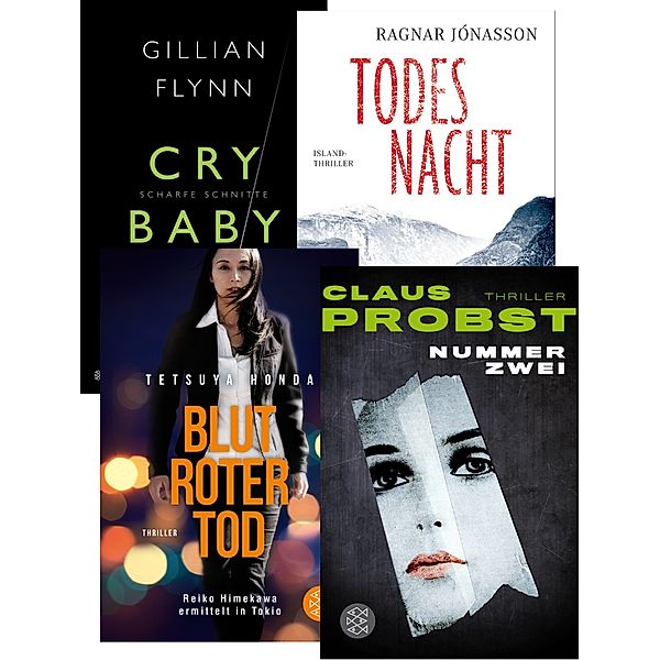 Vier Krimis im Set: Flynn / Jonasson / Probst / Honda, 4 Bände, Gillian Flynn, Ragnar Jonasson, Claus Probst, Tetsuya Honda