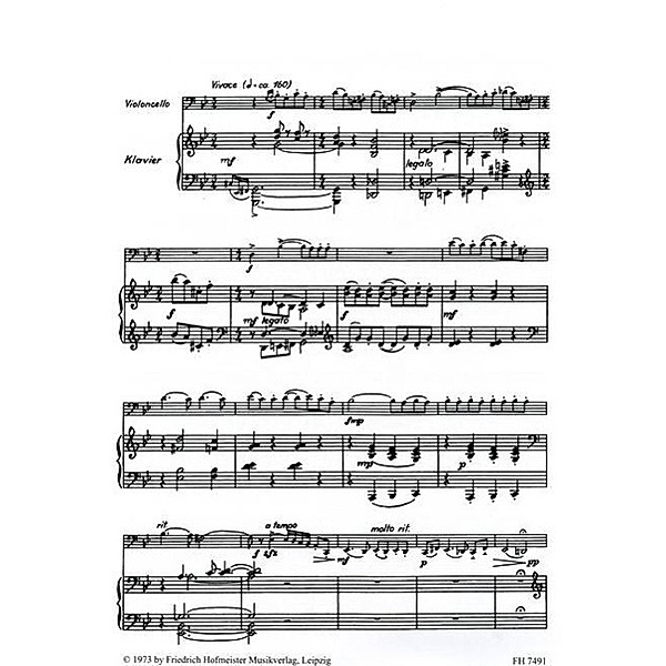 Vier Stücke, Violoncello + Klavier, Franz Just