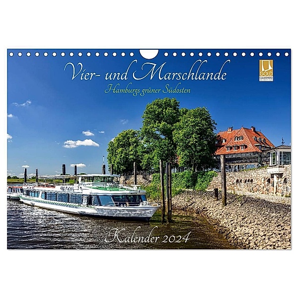 Vier- und Marschlande Hamburgs grüner Südosten (Wandkalender 2024 DIN A4 quer), CALVENDO Monatskalender, Christian Ohde
