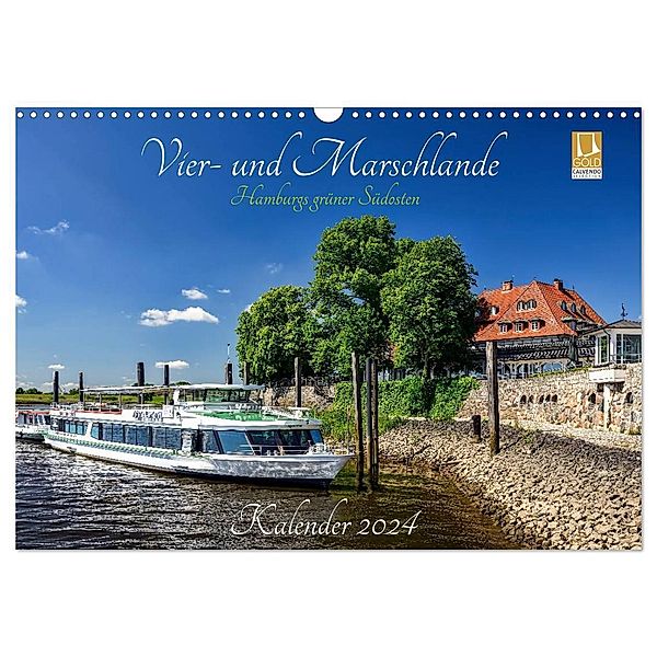 Vier- und Marschlande Hamburgs grüner Südosten (Wandkalender 2024 DIN A3 quer), CALVENDO Monatskalender, Christian Ohde
