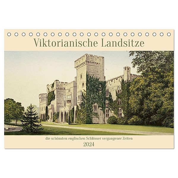 Viktorianische Landsitze (Tischkalender 2024 DIN A5 quer), CALVENDO Monatskalender, Marena Camadini