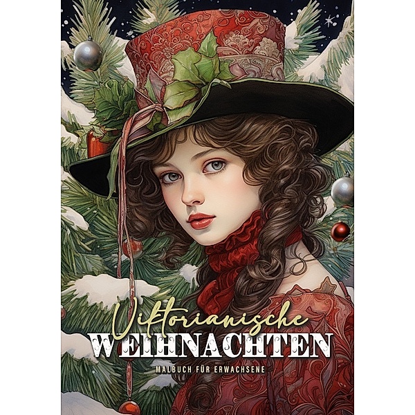 Viktorianische Weihnachten Malbuch für Erwachsene, Monsoon Publishing, Musterstück Grafik