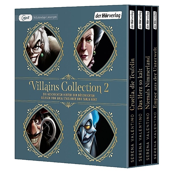Villains Collection 2,4 Audio-CD, 4 MP3, Serena Valentino