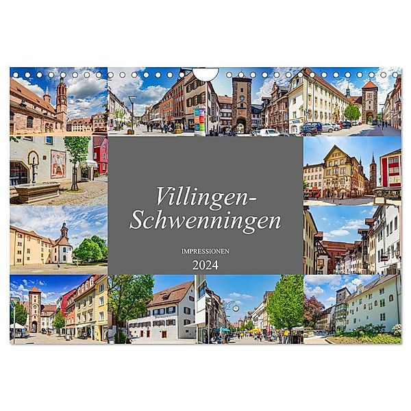Villingen-Schwenningen Stadtansichten (Wandkalender 2024 DIN A4 quer), CALVENDO Monatskalender, Dirk Meutzner