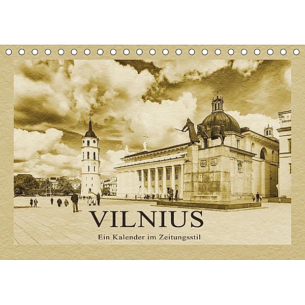 Vilnius - Ein Kalender im Zeitungsstil (Tischkalender 2021 DIN A5 quer), Gunter Kirsch