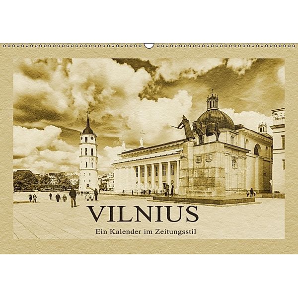 Vilnius - Ein Kalender im Zeitungsstil (Wandkalender 2018 DIN A2 quer), Gunter Kirsch