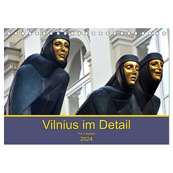 Vilnius im Detail (Tischkalender 2024 DIN A5 quer), CALVENDO Monatskalender, Pia.Thauwald