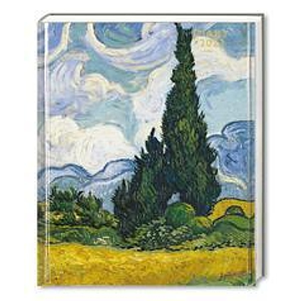 Vincent van Gogh - Weizenfeld mit Zypresse - Taschenkalender 2022, Flame Tree Publishing