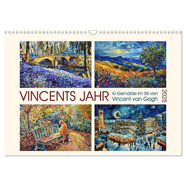 Vincents Jahr (Wandkalender 2025 DIN A3 quer), CALVENDO Monatskalender, Calvendo, Sabine Löwer