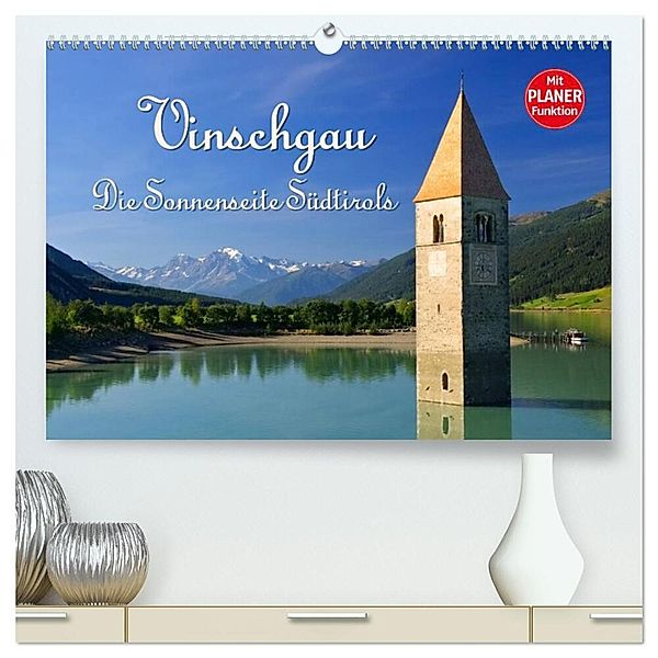 Vinschgau - Die Sonnenseite Südtirols (hochwertiger Premium Wandkalender 2024 DIN A2 quer), Kunstdruck in Hochglanz, LianeM