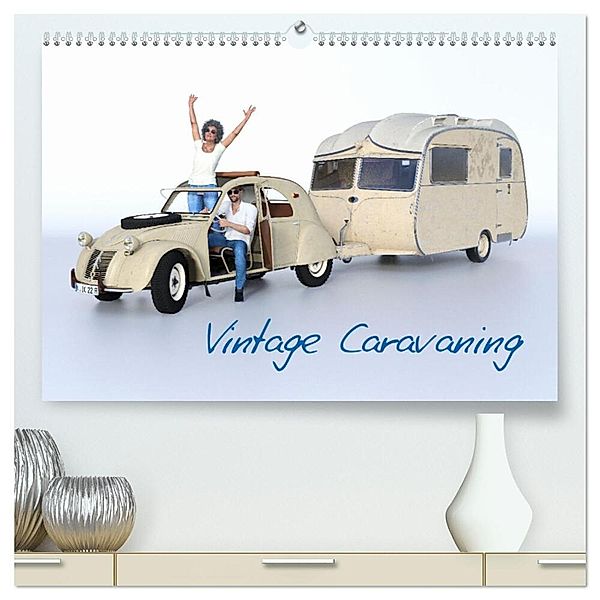 Vintage Caravaning (hochwertiger Premium Wandkalender 2025 DIN A2 quer), Kunstdruck in Hochglanz, Calvendo, Herbert Reinecke