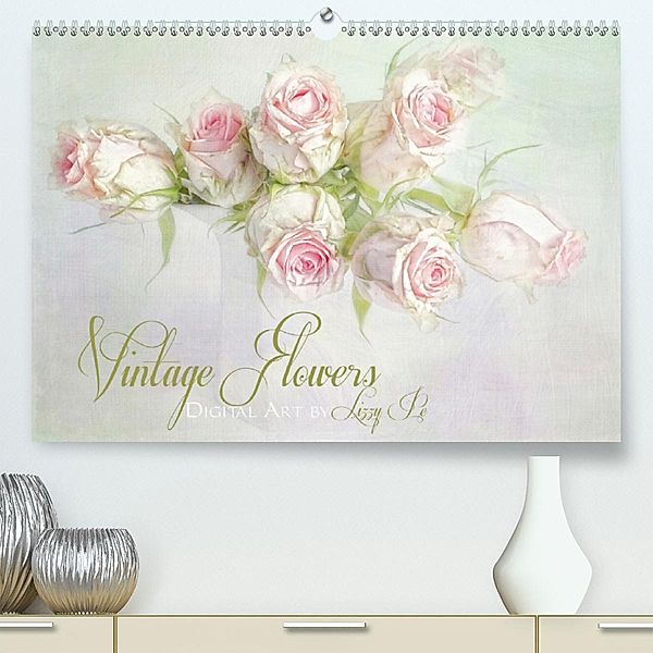 Vintage Flowers (Premium-Kalender 2020 DIN A2 quer), Lizzy Pe
