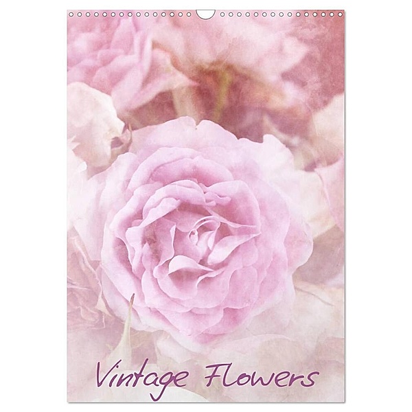 Vintage Flowers (Wandkalender 2024 DIN A3 hoch), CALVENDO Monatskalender, Anja Otto