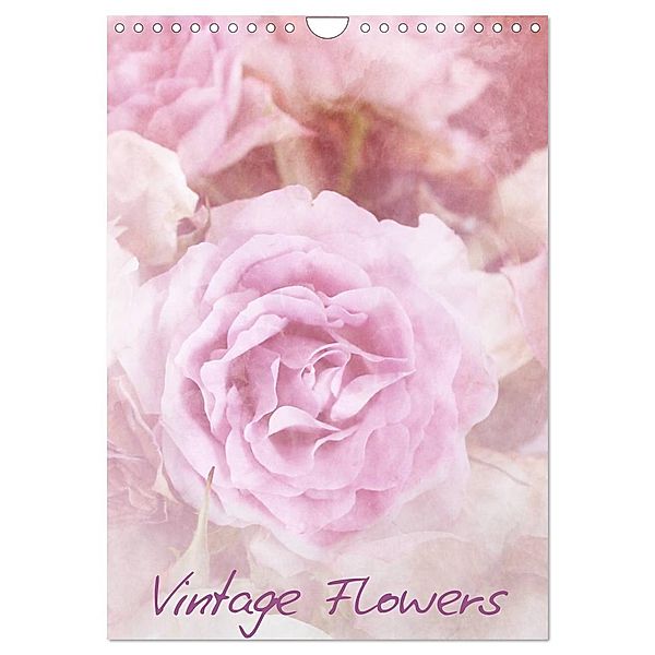 Vintage Flowers (Wandkalender 2025 DIN A4 hoch), CALVENDO Monatskalender, Calvendo, Anja Otto
