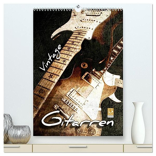 Vintage Gitarren (hochwertiger Premium Wandkalender 2024 DIN A2 hoch), Kunstdruck in Hochglanz, Renate Bleicher