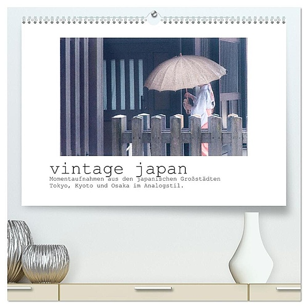vintage japan (hochwertiger Premium Wandkalender 2024 DIN A2 quer), Kunstdruck in Hochglanz, Madlien Schimke