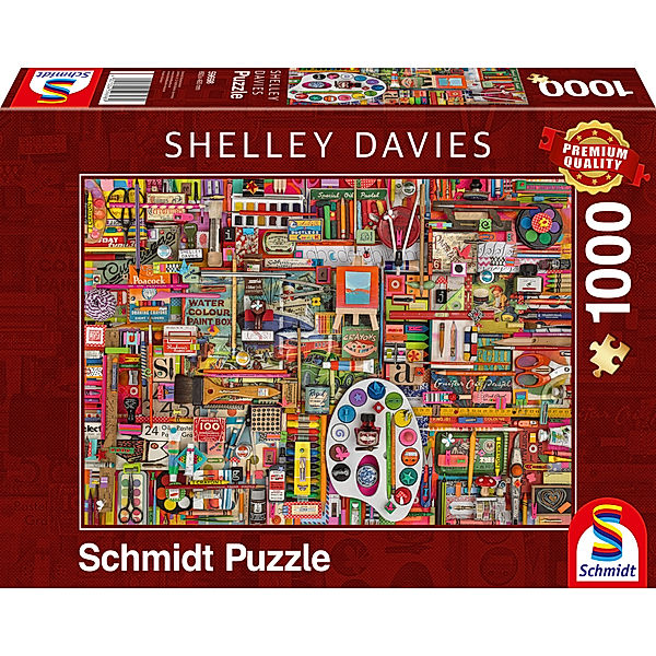 SCHMIDT SPIELE Vintage Künstlermaterialien (Puzzle), Shelley Davies