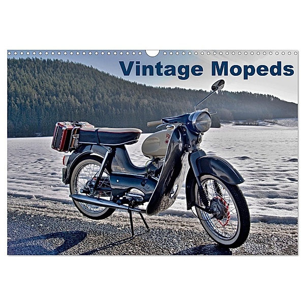 Vintage Mopeds (Wandkalender 2024 DIN A3 quer), CALVENDO Monatskalender, insideportugal