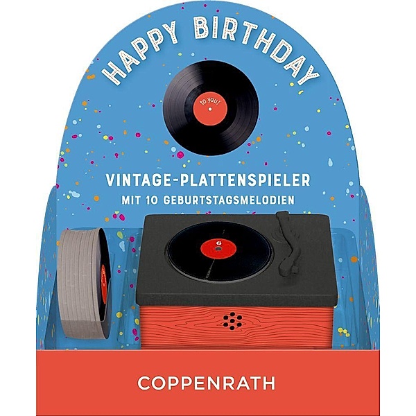 Vintage-Plattenspieler - Happy Birthday