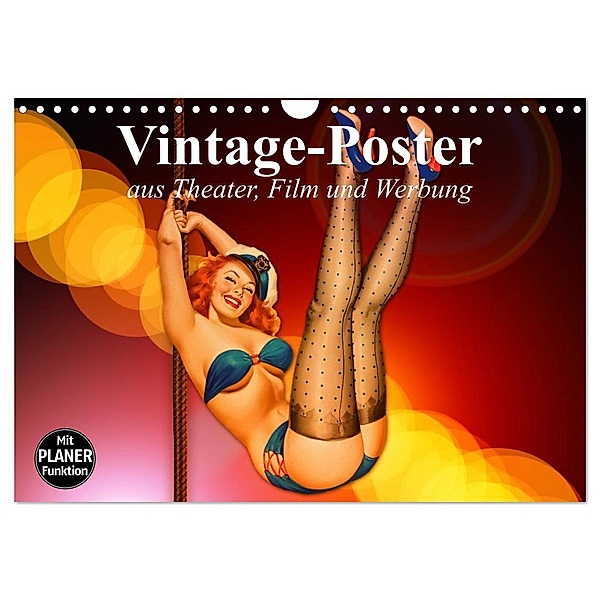 Vintage-Poster aus Theater, Film und Werbung (Wandkalender 2024 DIN A4 quer), CALVENDO Monatskalender, Elisabeth Stanzer