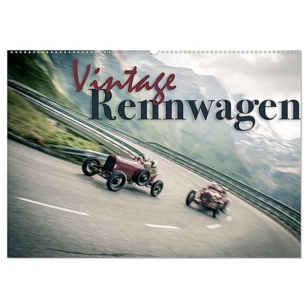 Vintage Rennwagen (Wandkalender 2024 DIN A2 quer), CALVENDO Monatskalender, Johann Hinrichs