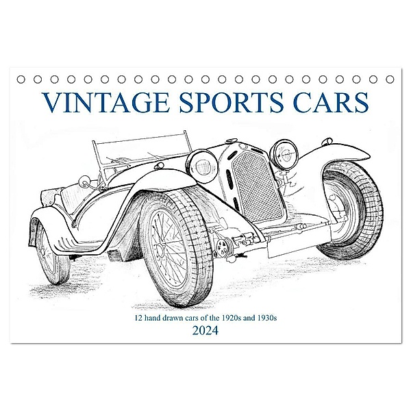 Vintage Sports Cars (Tischkalender 2024 DIN A5 quer), CALVENDO Monatskalender, Wolfgang Simlinger