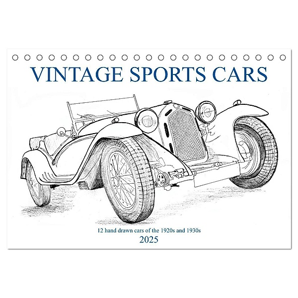 Vintage Sports Cars (Tischkalender 2025 DIN A5 quer), CALVENDO Monatskalender, Calvendo, Wolfgang Simlinger