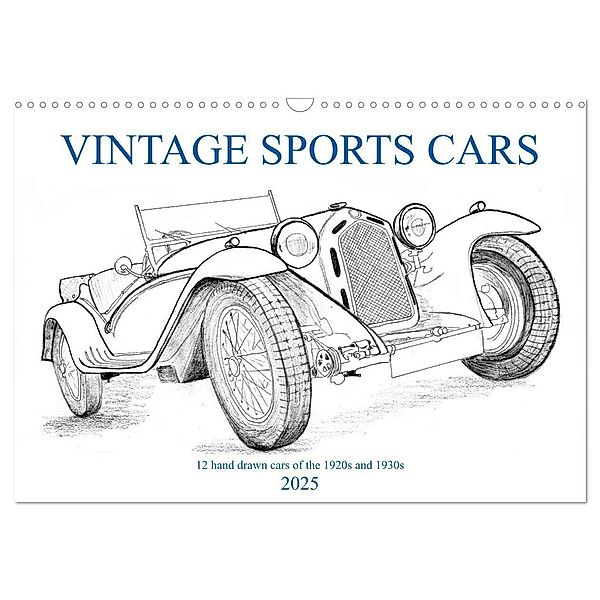 Vintage Sports Cars (Wandkalender 2025 DIN A3 quer), CALVENDO Monatskalender, Calvendo, Wolfgang Simlinger
